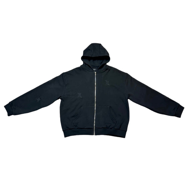 ZIP HOODIE GEMINI BLACK